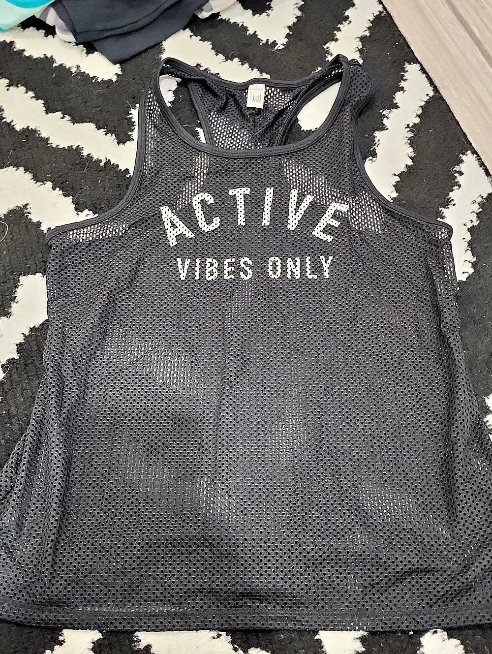 Active Graphic Black Tank Top
